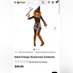 CREEPY SCARECROW 
Makeup and straw hair were extra. 
Only part of costume worn.